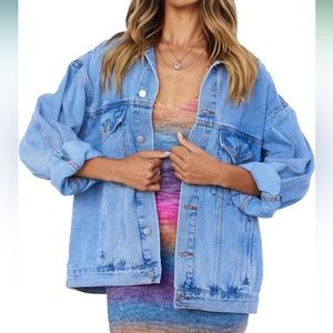 Womens Oversized Vintage Denim Jacket NWT